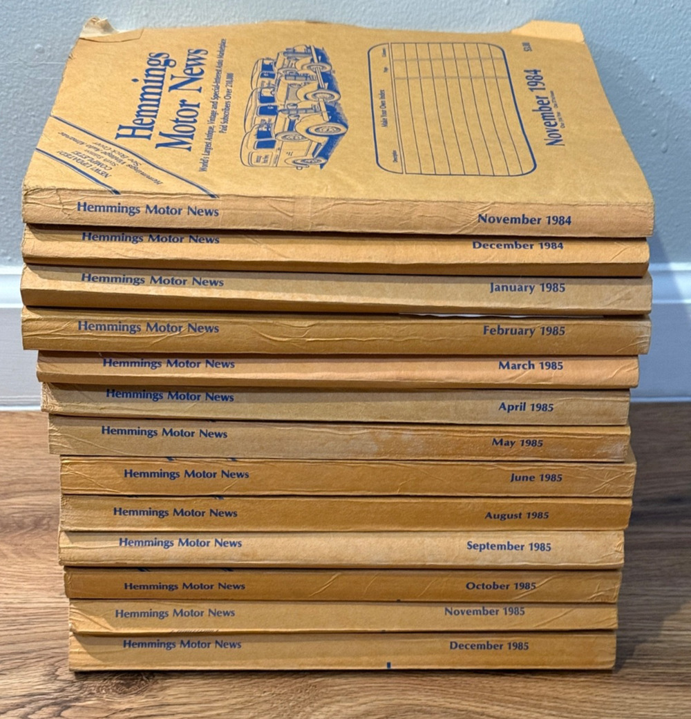 🚗 Hemmings Motor News 1984-1985 Magazine Lot 13 Vintage Auto Issues